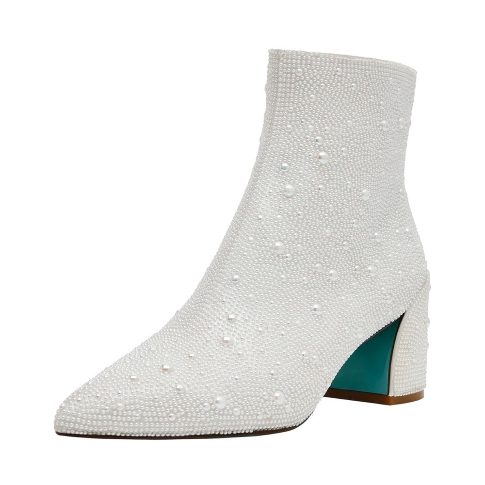 Betsey Johnson Womens Corry Iridescent Pointed Toe Booties New with Box Size 5 M